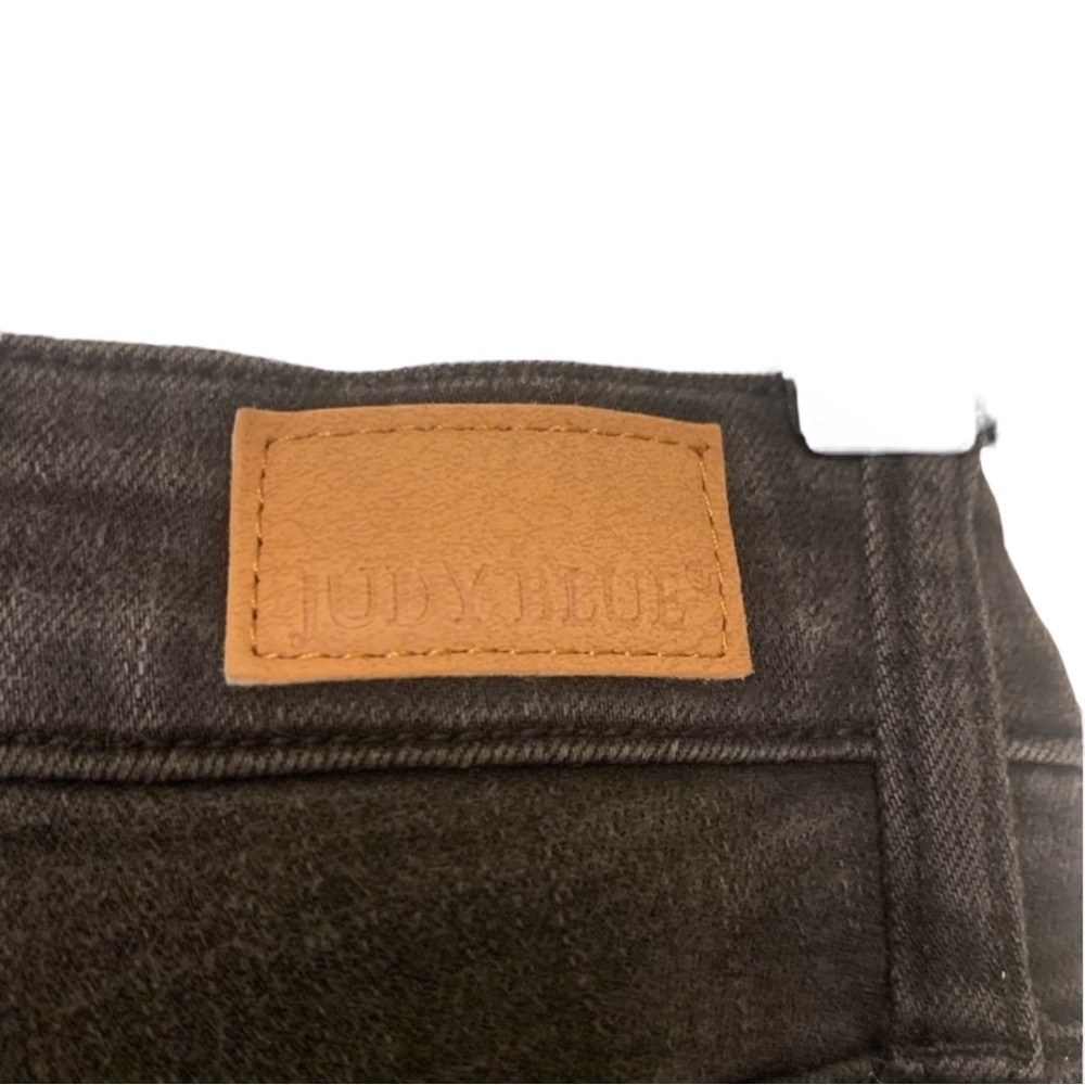 JUDY BLUE Slim Fit Stepped Distressed & Hem Jeans in Black Size 9/29 #JB88137 - Picture 7 of 10